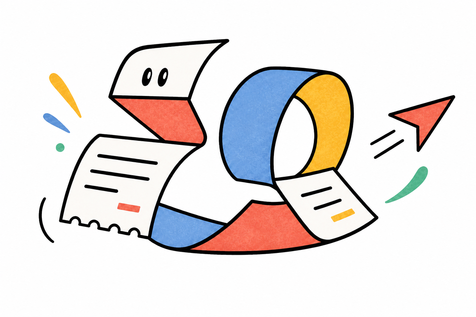 Abstract folded paper representing a fast invoice workflow in OnGo Invoice